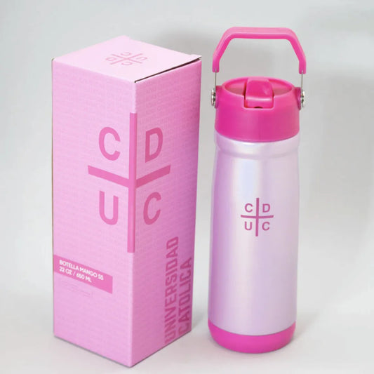 Botella Térmica Mango Pink Universidad Católica 650 ml, Producto Oficial