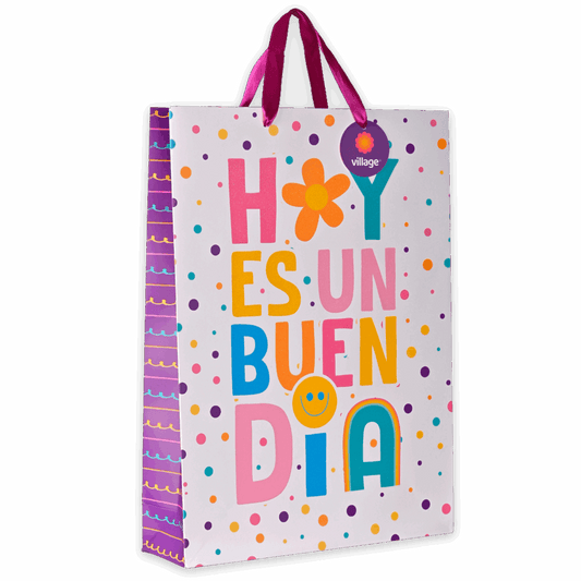 Bolsa de regalo "Hoy es un buen día" XL Village