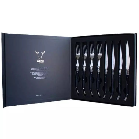 Set cubiertos 8PCS Black Wayu