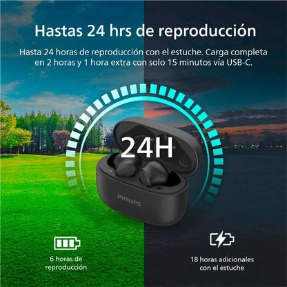 Audifonos Bluetooth Philips TAT1109 TWS Negro
