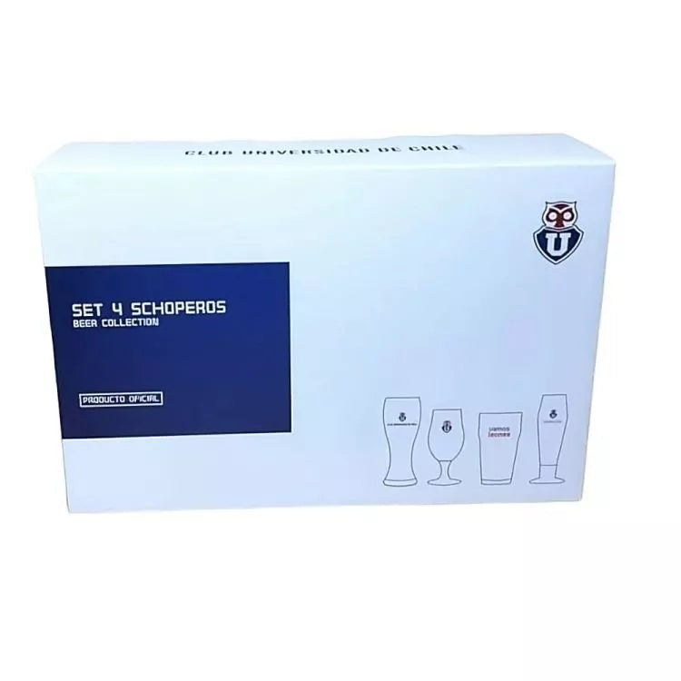 Set 4 Schoperos U. de Chile Collection, Producto Oficial