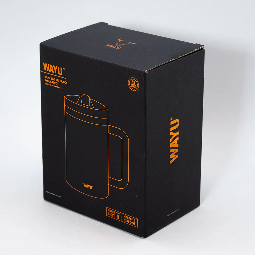 Mug Black Insulated 650ML Wayu