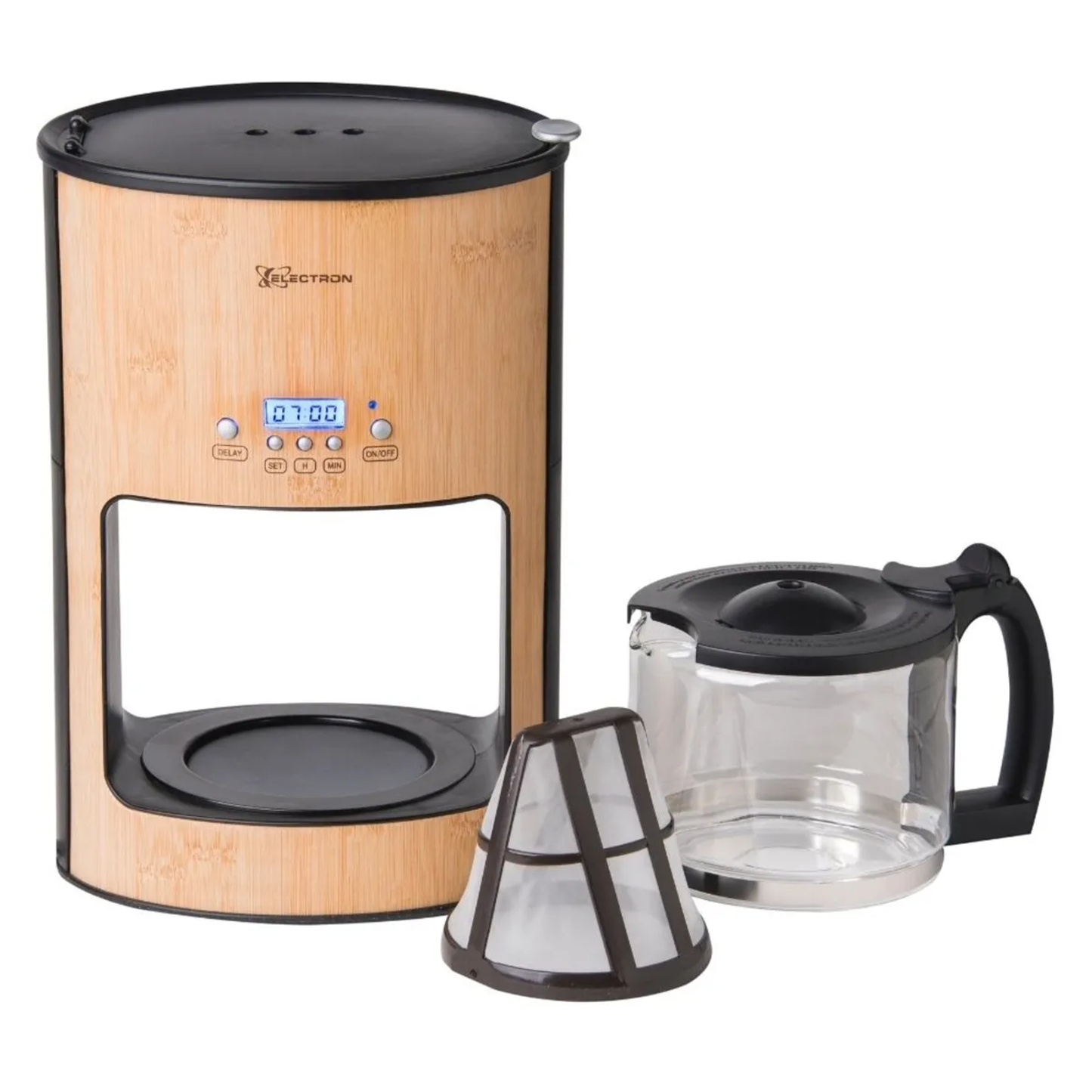 Cafetera Bambú Electron programable 12 Tazas