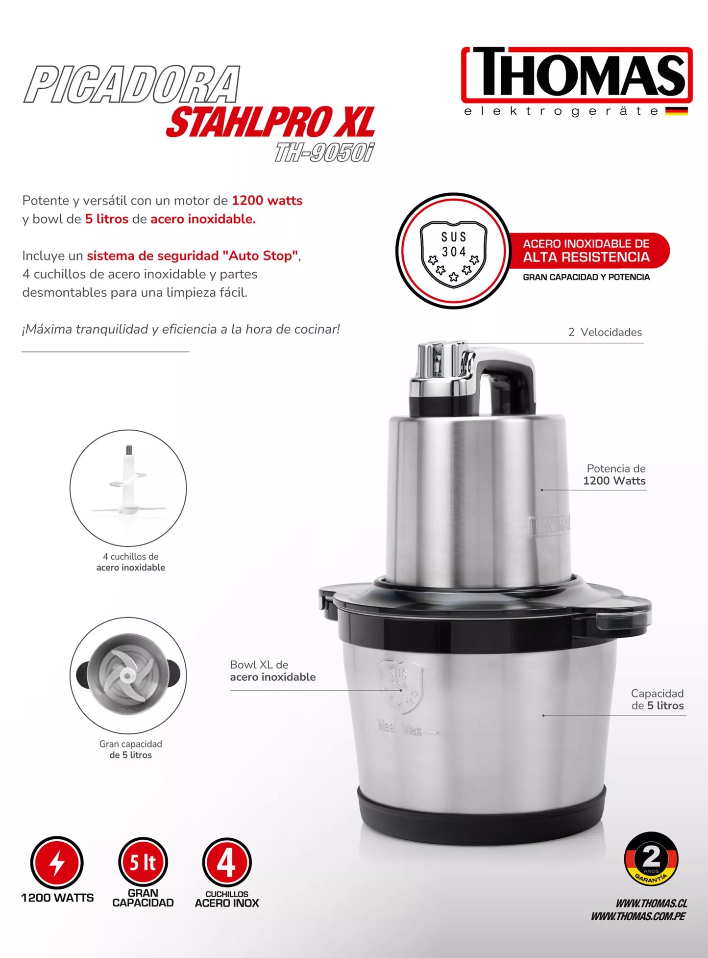 Picadora Stahl Pro XL TH-9050i