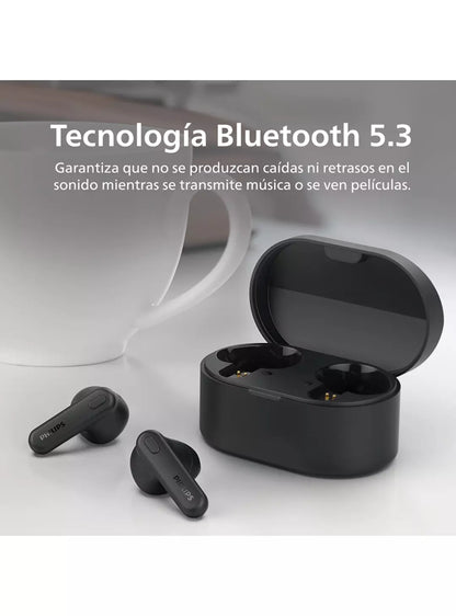 Audífonos Bluetooth True Wireless Philips TAT1138 BK Negro