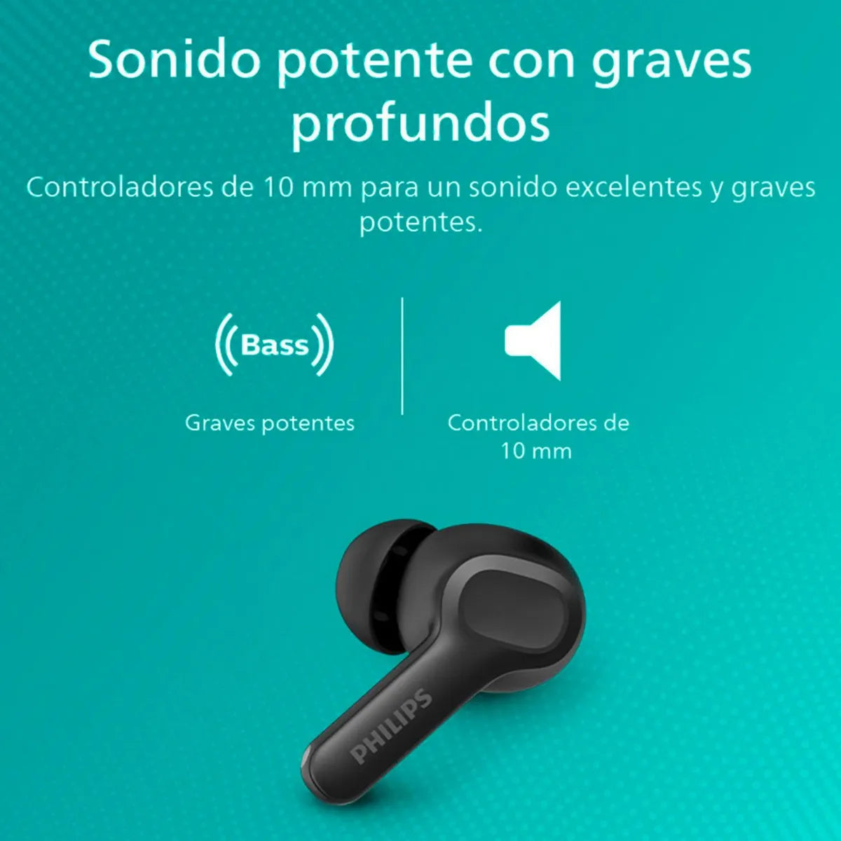 Audifonos Bluetooth Philips TAT1109 TWS Negro
