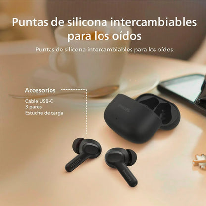 Audifonos Bluetooth Philips TAT1109 TWS Negro