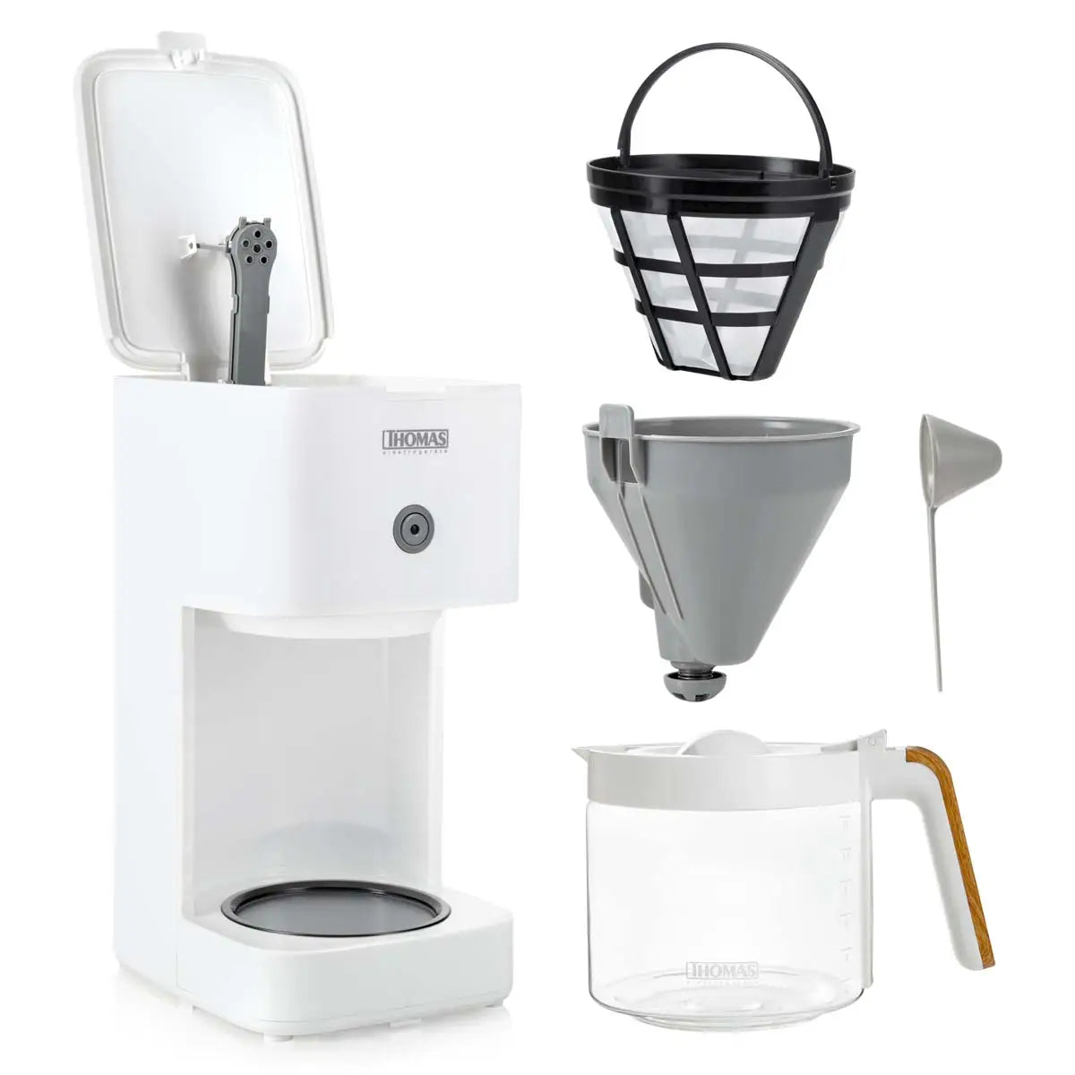 Cafetera TH-134B + Set 2 espresso 90ML (Doble pared)