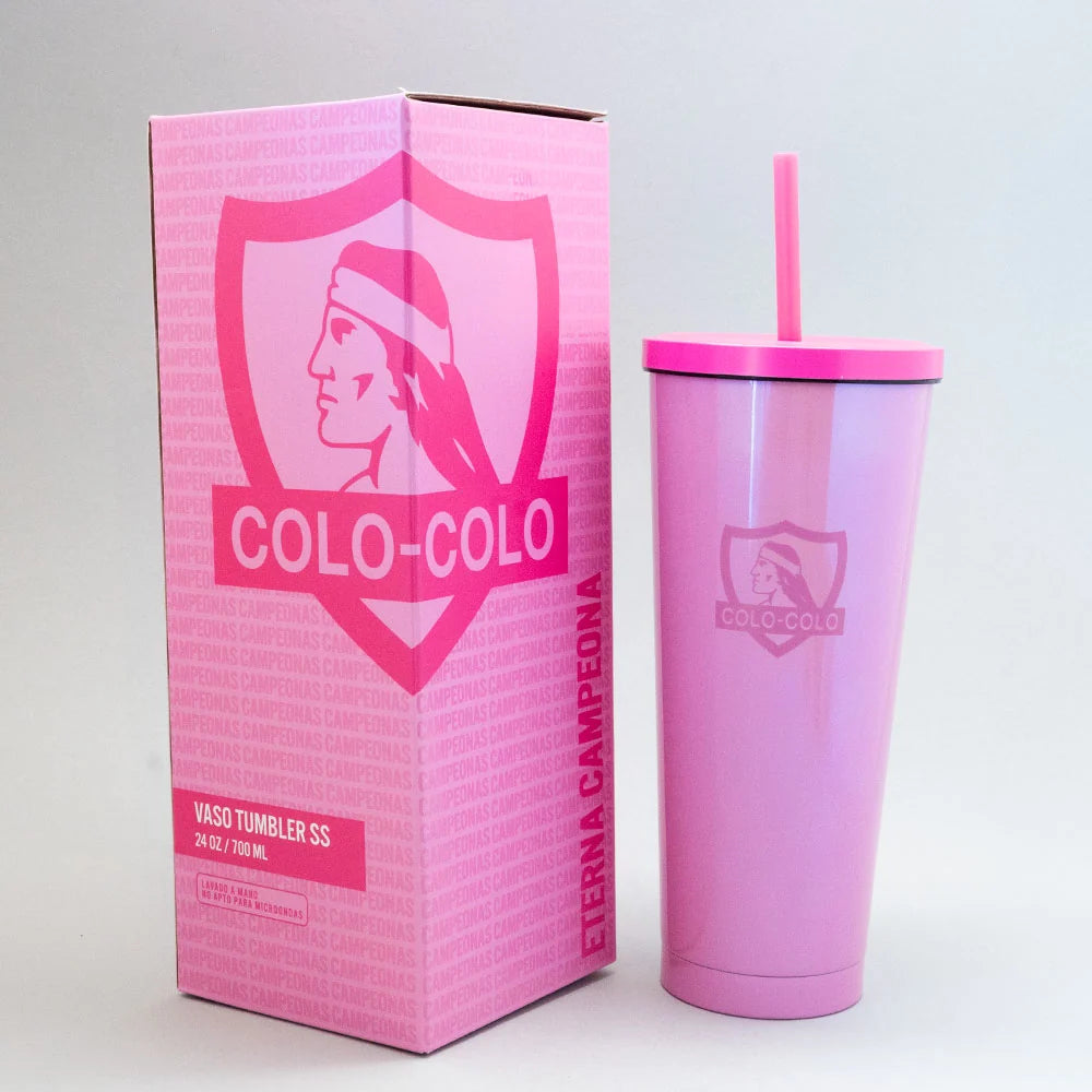 Vaso Tumbler Pink Colo-Colo, Producto Oficial