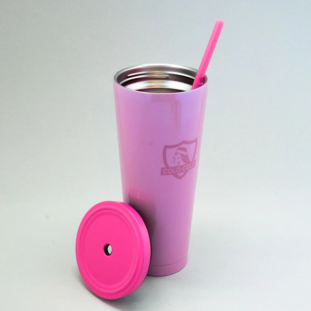 Vaso Tumbler Pink Colo-Colo, Producto Oficial