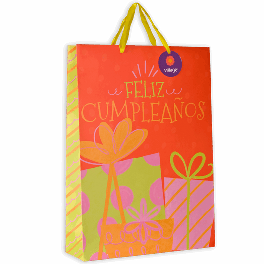 Bolsa de regalo "Feliz Cumpleaños" XL Village