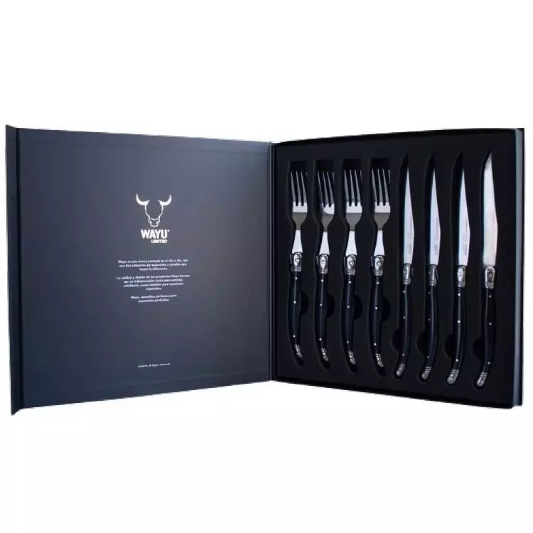 Set cubiertos 8PCS Black Wayu